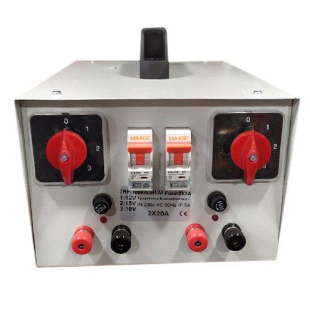 Μετασχηματιστής 230V σε 12V για 2 βέργες με 2 αυτόνομους ρεοστάτες ΕΛΑΙΟΡΑΒΔΙΣΤΙΚΑ ΜΗΧΑΝΗΜΑΤΑ 