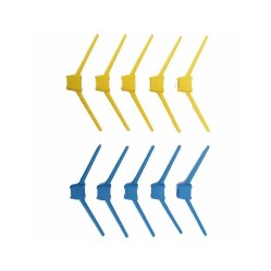 Ραβδάκια για  βέργα κουπεπέ ΚΥΡΙΑΚΑΚΗΣ σε κίτρινα και μπλε δύο άκρων