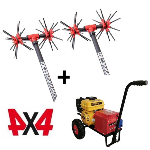 ΣΕΤ δυναμό Interpower 6,5 hp με 2 βέργες αχινό SIK32 - 4X4 Carbon ΕΛΑΙΟΡΑΒΔΙΣΤΙΚΑ ΜΗΧΑΝΗΜΑΤΑ 