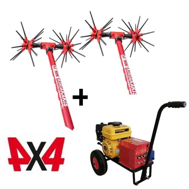 ΣΕΤ δυναμό Interpower 6,5 hp με 2 βέργες αχινό SIK32 - 4X4 ΕΛΑΙΟΡΑΒΔΙΣΤΙΚΑ ΜΗΧΑΝΗΜΑΤΑ 