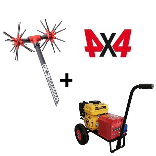 ΣΕΤ δυναμό Interpower 6,5 hp με βέργα αχινό SIK32 - 4X4 Carbon ΕΛΑΙΟΡΑΒΔΙΣΤΙΚΑ ΜΗΧΑΝΗΜΑΤΑ 