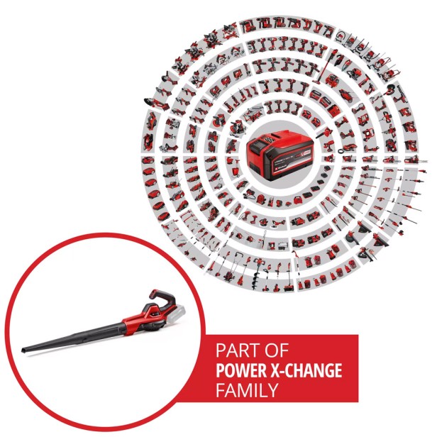 Portable lithium battery blower Einhell GE-UB 18/250 with battery and charger