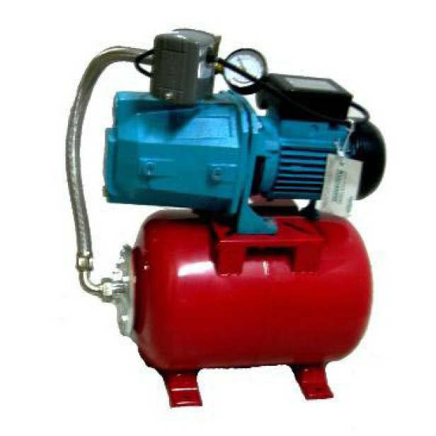 Pressure tank set with automatic suction pump JET 100 (24Lit horizontal)  Pressure Pump Sets - Pressure Vessels - Accessories