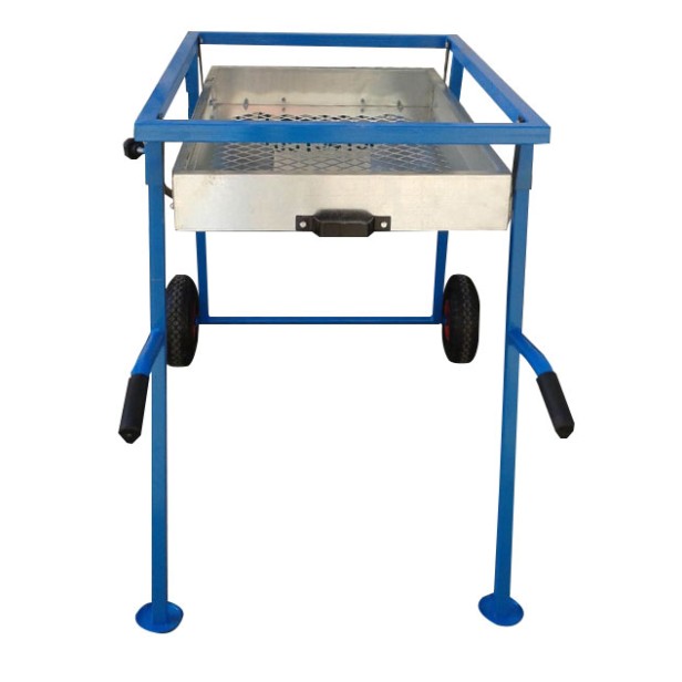 Κόσκινο διαχωρισμού ελιάς-φύλλων γαλβανιζέ χειροκίνητο ΜΕ ΤΡΟΧΟΥΣ ΕΛΑΙΟΡΑΒΔΙΣΤΙΚΑ ΜΗΧΑΝΗΜΑΤΑ 