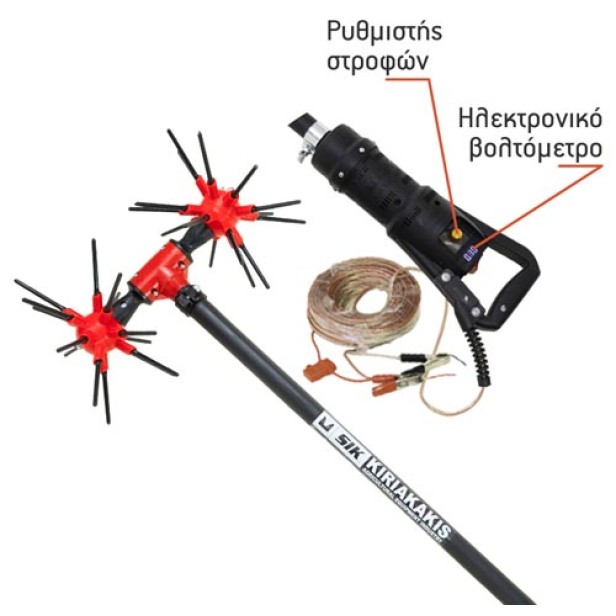 SIK POWER DC PRO ΕΛΑΙΟΡΑΒΔΙΣΤΙΚΟ αχινός καλάμι carbon 16+16ραβδάκια με 12VDC μοτέρ ΕΛΑΙΟΡΑΒΔΙΣΤΙΚΑ ΜΗΧΑΝΗΜΑΤΑ 