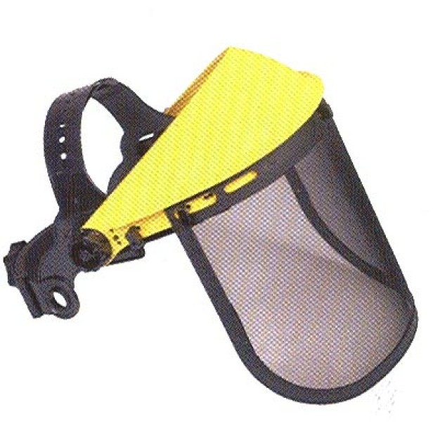 Protection mask with aluminum net & easy adjustable adaption on the head Brushcutters Accessories