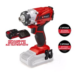 Παλμικό Κατσαβίδι Μπαταρίας Einhell TE-CI 18/1 Li με Μπαταρία 4Ah και Ταχυφορτιστή