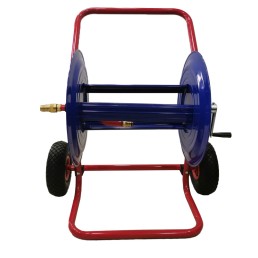 Hose Reel Trolley Metallic Italy with inflated wheels
